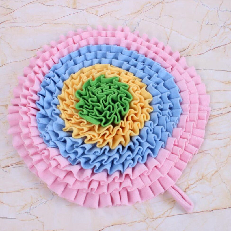 KFX-6517949 Round Sniffing Pad for Dogs - Polar Fleece, 45CM Diameter, Stress Relief Training Tool