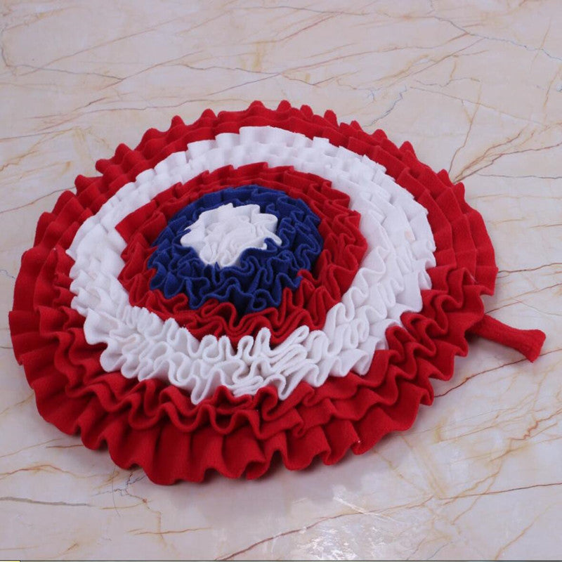 KFX-6517949 Round Sniffing Pad for Dogs - Polar Fleece, 45CM Diameter, Stress Relief Training Tool