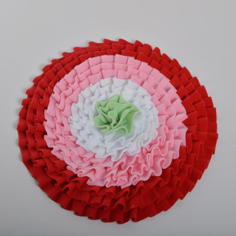 KFX-6517949 Round Sniffing Pad for Dogs - Polar Fleece, 45CM Diameter, Stress Relief Training Tool