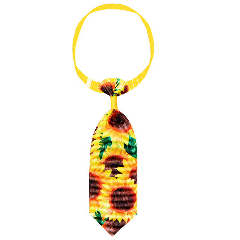 KFX-6518333 Sunflower Pet Tie Collar Decoration in Various Designs and Colors