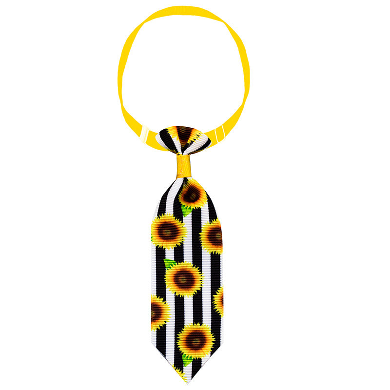 KFX-6518333 Sunflower Pet Tie Collar Decoration in Various Designs and Colors