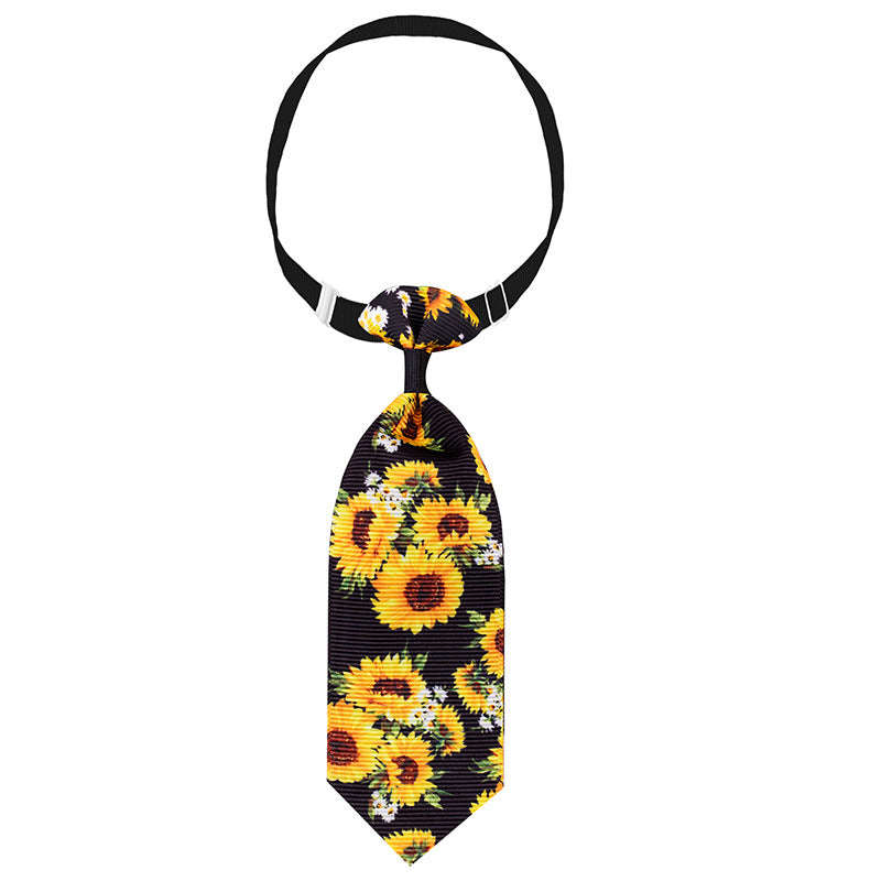 KFX-6518333 Sunflower Pet Tie Collar Decoration in Various Designs and Colors