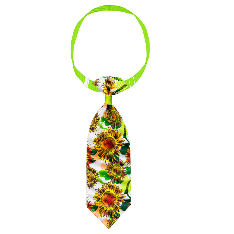 KFX-6518333 Sunflower Pet Tie Collar Decoration in Various Designs and Colors