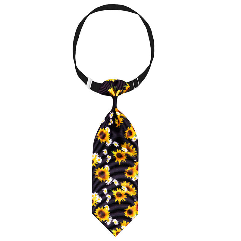 KFX-6518333 Sunflower Pet Tie Collar Decoration in Various Designs and Colors