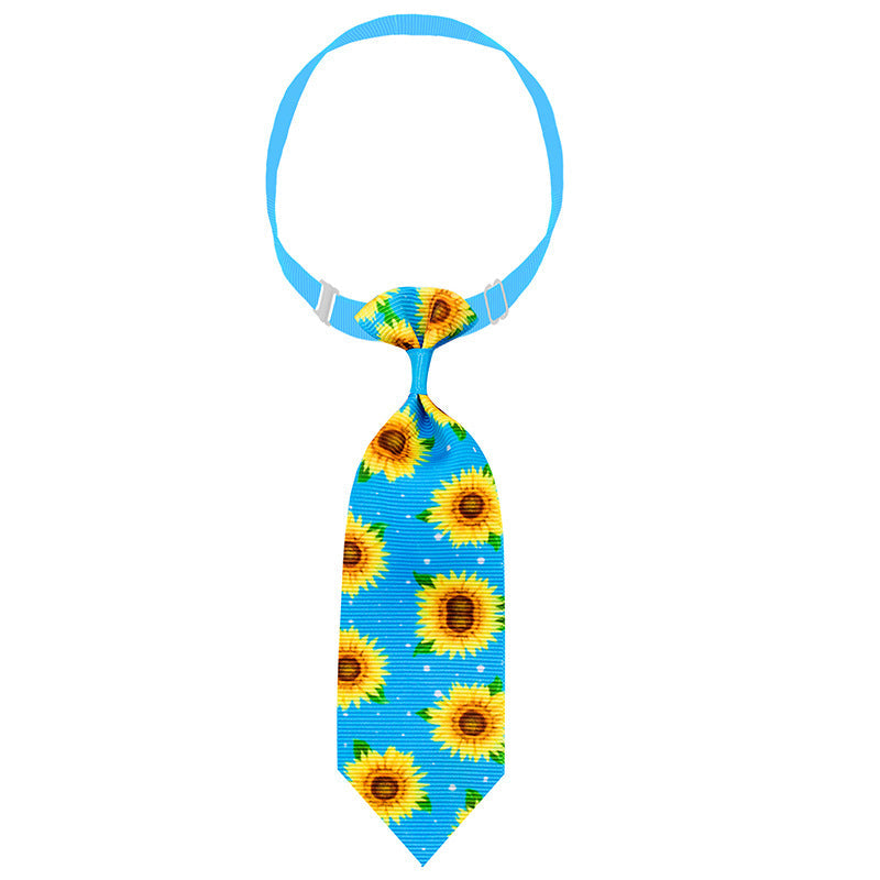 KFX-6518333 Sunflower Pet Tie Collar Decoration in Various Designs and Colors