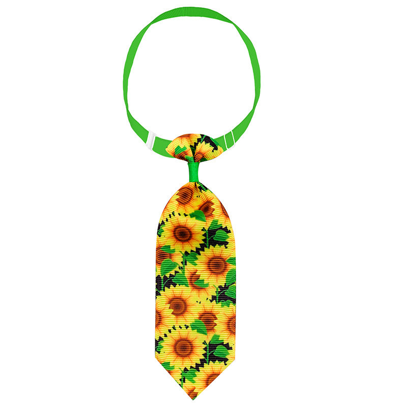 KFX-6518333 Sunflower Pet Tie Collar Decoration in Various Designs and Colors