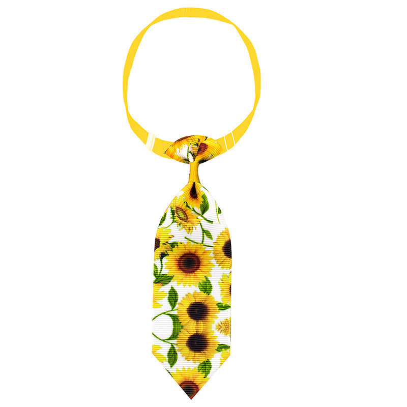 KFX-6518333 Sunflower Pet Tie Collar Decoration in Various Designs and Colors