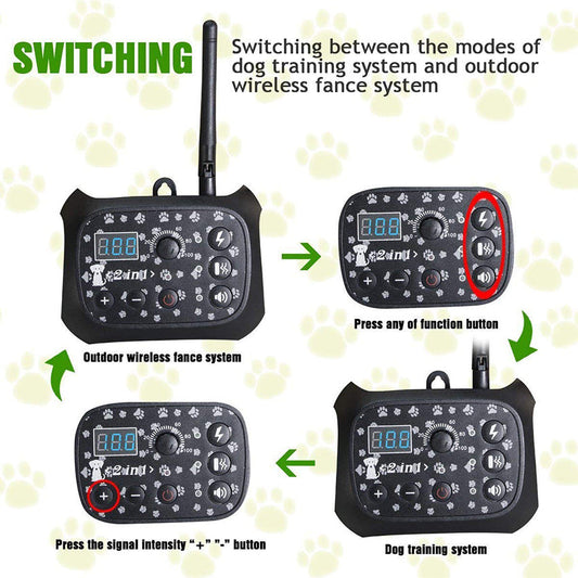 KFX-6519357 Remote Controlled Dog Trainer and Wireless Pet Fence System