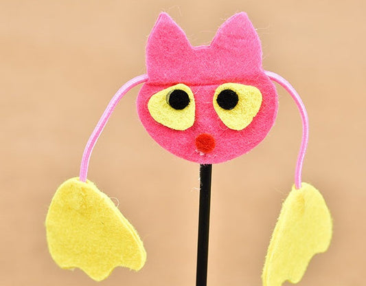KFX-6519869 Interactive Tumbler Toy for Cats with Rotating Laser Light and Feather Accents
