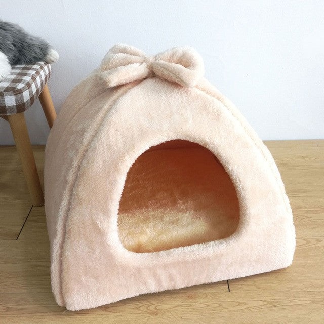 KFX-6520125 Enclosed Warm Yurt for Small Pets - Dual-Purpose Cat and Dog Nest