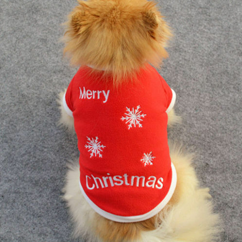 KFX-6520253 Cozy Fleece Christmas Pet Costume for All Breeds