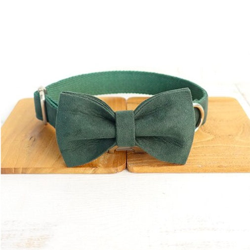 KFX-6523837 Adjustable Pet Collar and Bow Traction Set for XS to XL Sizes