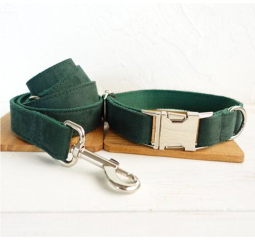 KFX-6523837 Adjustable Pet Collar and Bow Traction Set for XS to XL Sizes