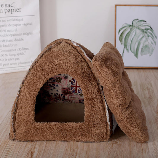 KFX-6525885 Cozy Rabbit Ears Cat Litter Pad Closed Yurt in Multiple Colors and Sizes