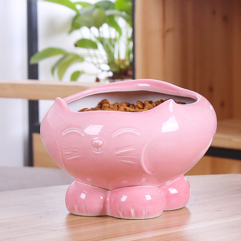 KFX-6527677 Automatic Cat Feeder and Water Dispenser - 19x10.5x20 cm Resin Design
