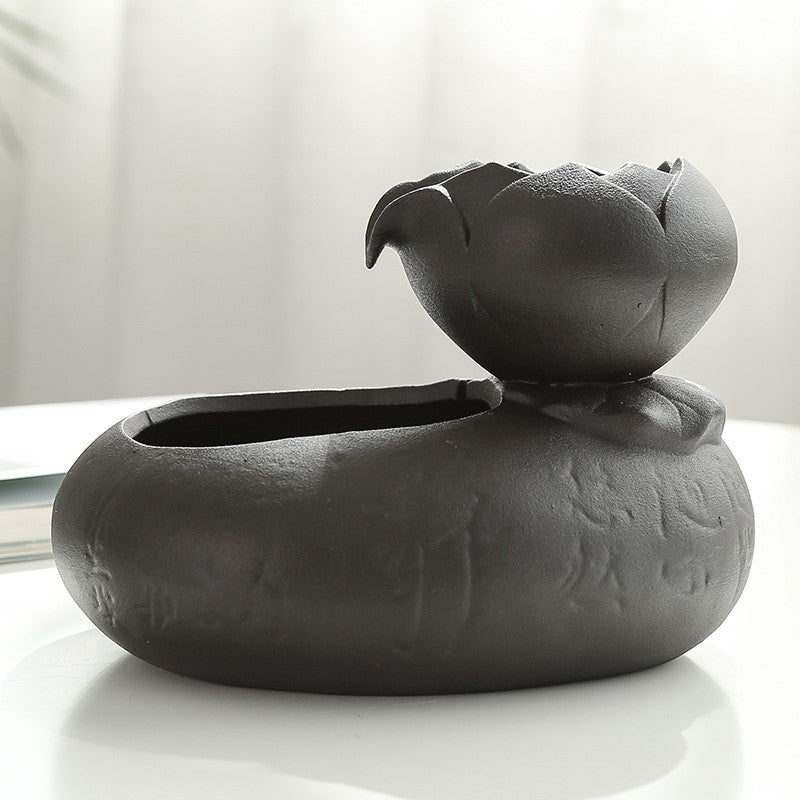 KFX-6527677 Automatic Cat Feeder and Water Dispenser - 19x10.5x20 cm Resin Design