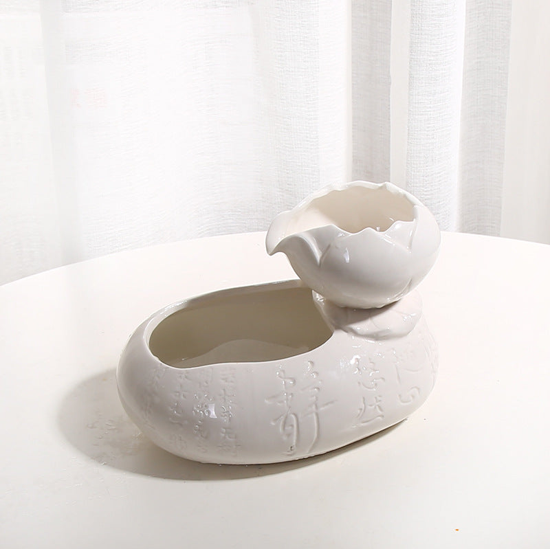 KFX-6527677 Automatic Cat Feeder and Water Dispenser - 19x10.5x20 cm Resin Design