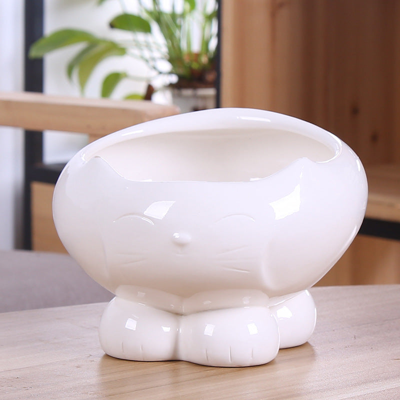 KFX-6527677 Automatic Cat Feeder and Water Dispenser - 19x10.5x20 cm Resin Design