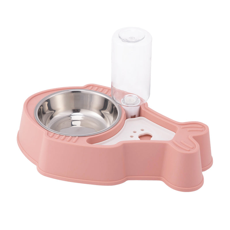KFX-6527805 Pet 2-in-1 Automatic Drinking Bowl with Moisture Proof Design - Eco-Friendly PP Material in Blue, Pink or Green