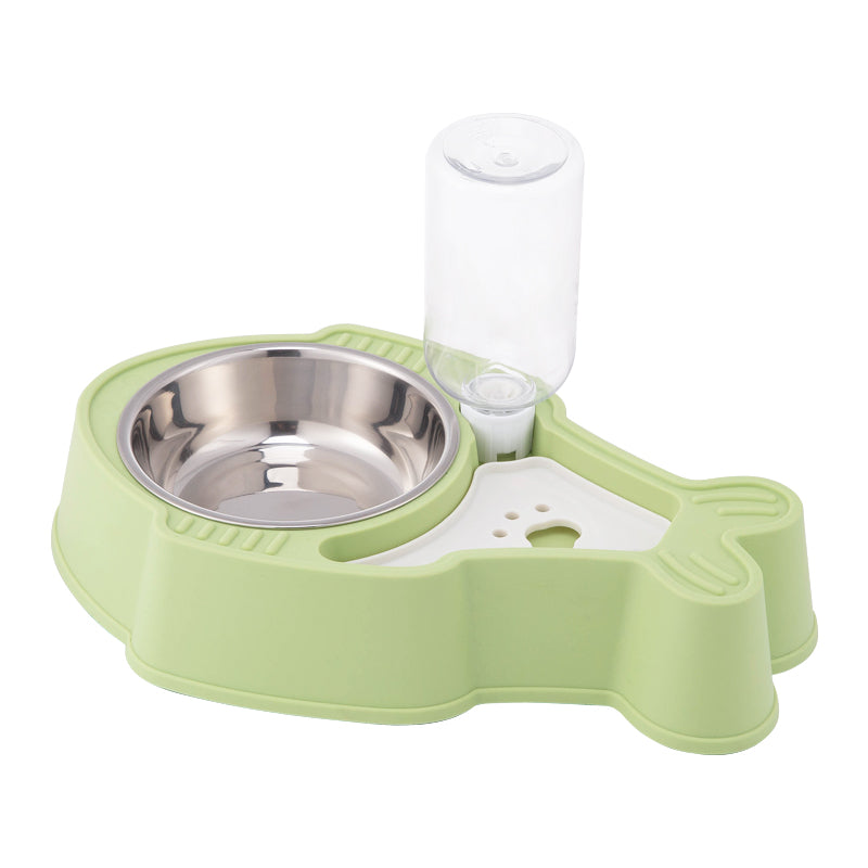 KFX-6527805 Pet 2-in-1 Automatic Drinking Bowl with Moisture Proof Design - Eco-Friendly PP Material in Blue, Pink or Green