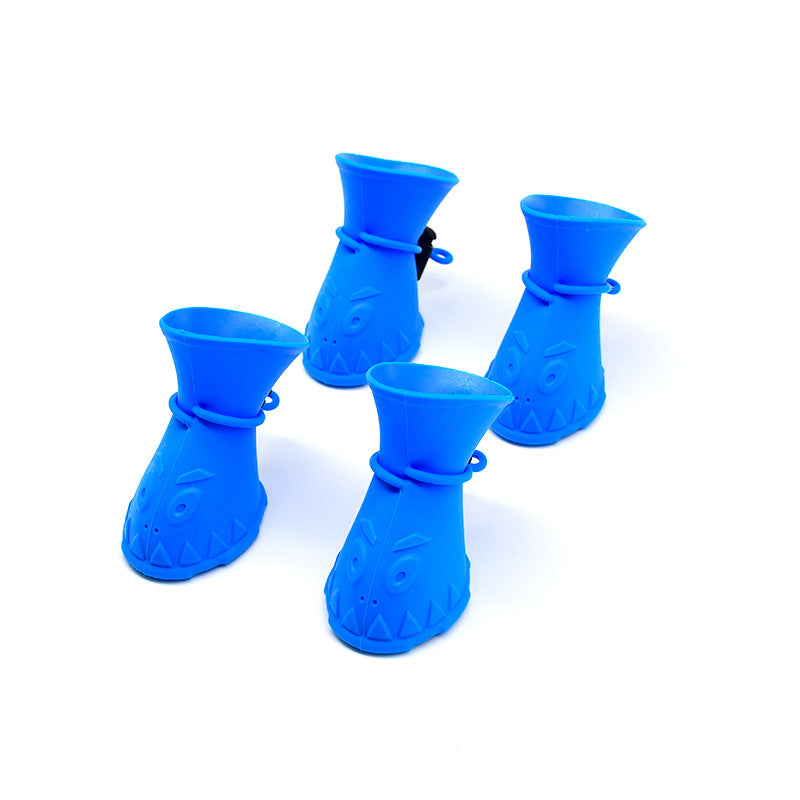 KFX-6528445 Non-Slip Silica Gel Dog Shoes for Puppies - Multiple Colors Available
