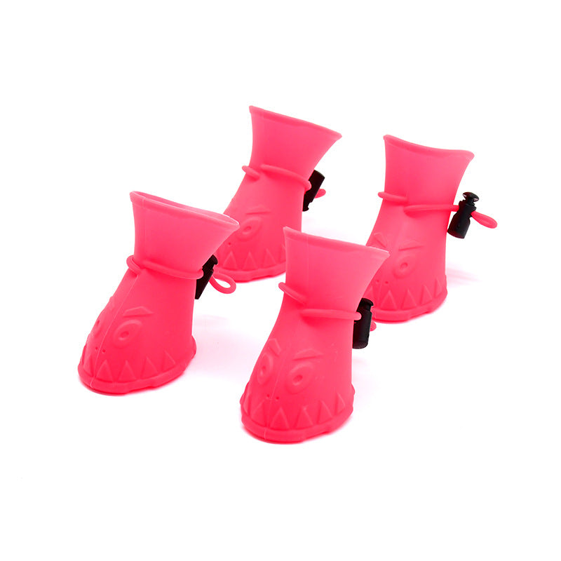 KFX-6528445 Non-Slip Silica Gel Dog Shoes for Puppies - Multiple Colors Available