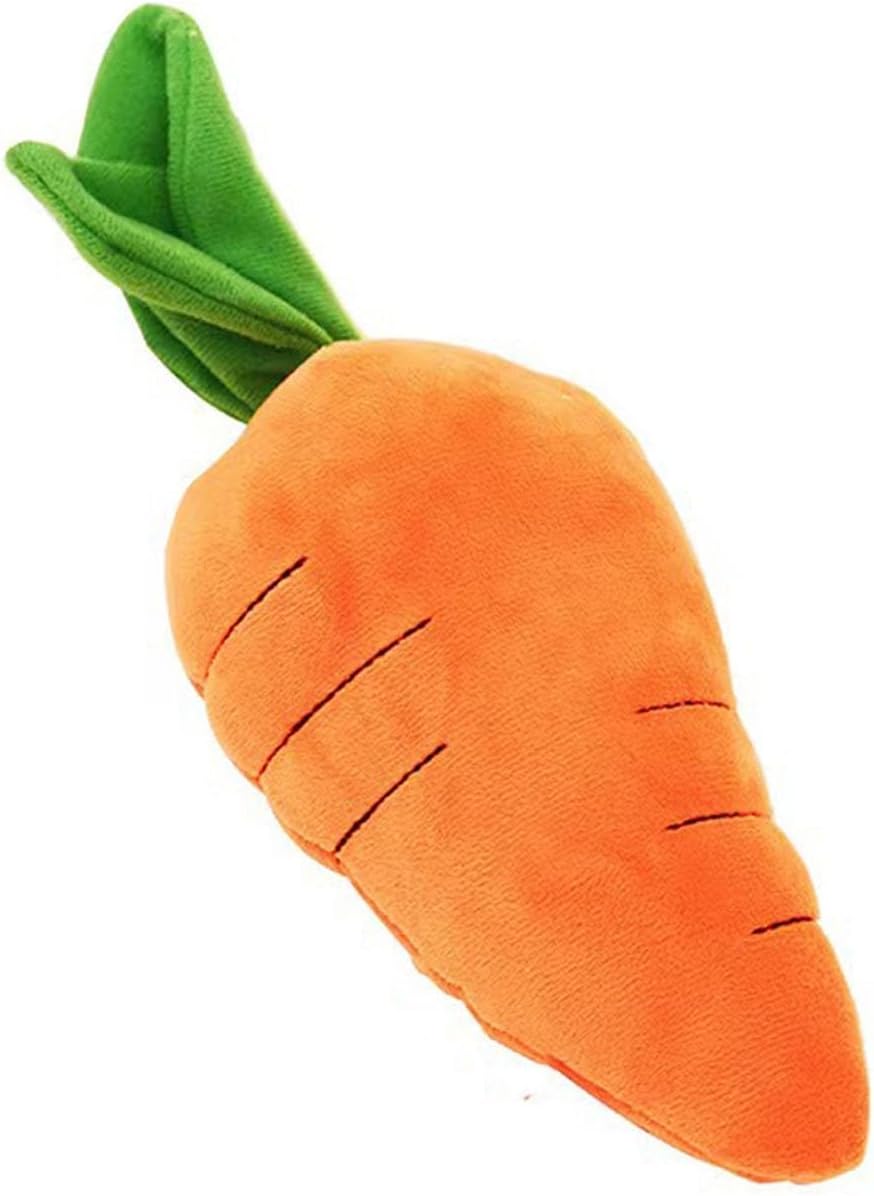 KFX-6529085 Soft Squeaky Carrot-Shaped Plush Toy for Dogs - Bite-Resistant & Comfortable