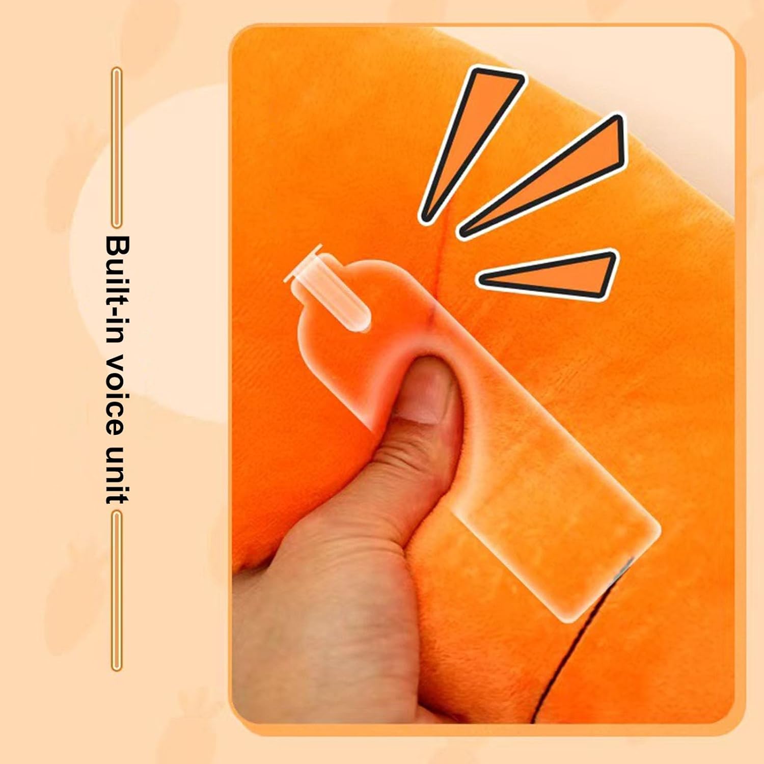 KFX-6529085 Soft Squeaky Carrot-Shaped Plush Toy for Dogs - Bite-Resistant & Comfortable