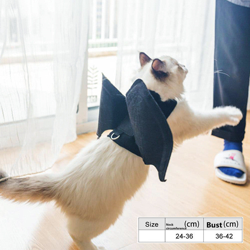 KFX-6529213 Halloween Pet Costume with Pumpkin Cloak, Bat Wings, and Demon Vest Options