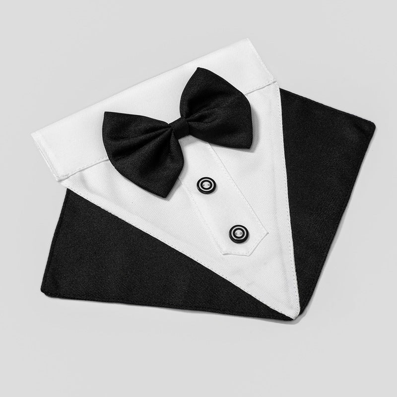 KFX-6529597 Stylish Pet Collar Triangle Scarf - Black/White, Blue/White, Red/Black, Blue/Black, Polyester