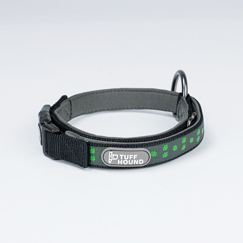 KFX-6530877 Reflective Holographic Dog Leash, Durable Nylon Webbing in Purple, Orange, or Black