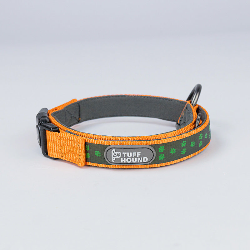 KFX-6530877 Reflective Holographic Dog Leash, Durable Nylon Webbing in Purple, Orange, or Black