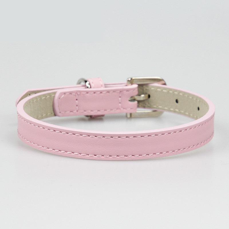 KFX-6533565 Leather Dog Collar for Small to Medium Breeds - Available in Multiple Colors