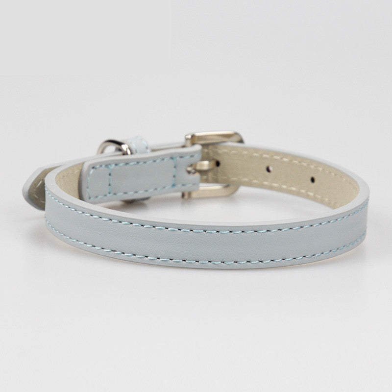 KFX-6533565 Leather Dog Collar for Small to Medium Breeds - Available in Multiple Colors