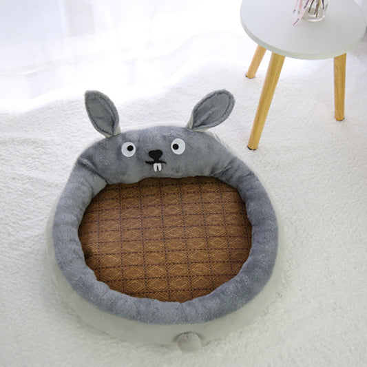 KFX-6537405 Plush Pet Nest Mat in Grey, Pink, Roman, and Brown Colors, Available in Multiple Sizes