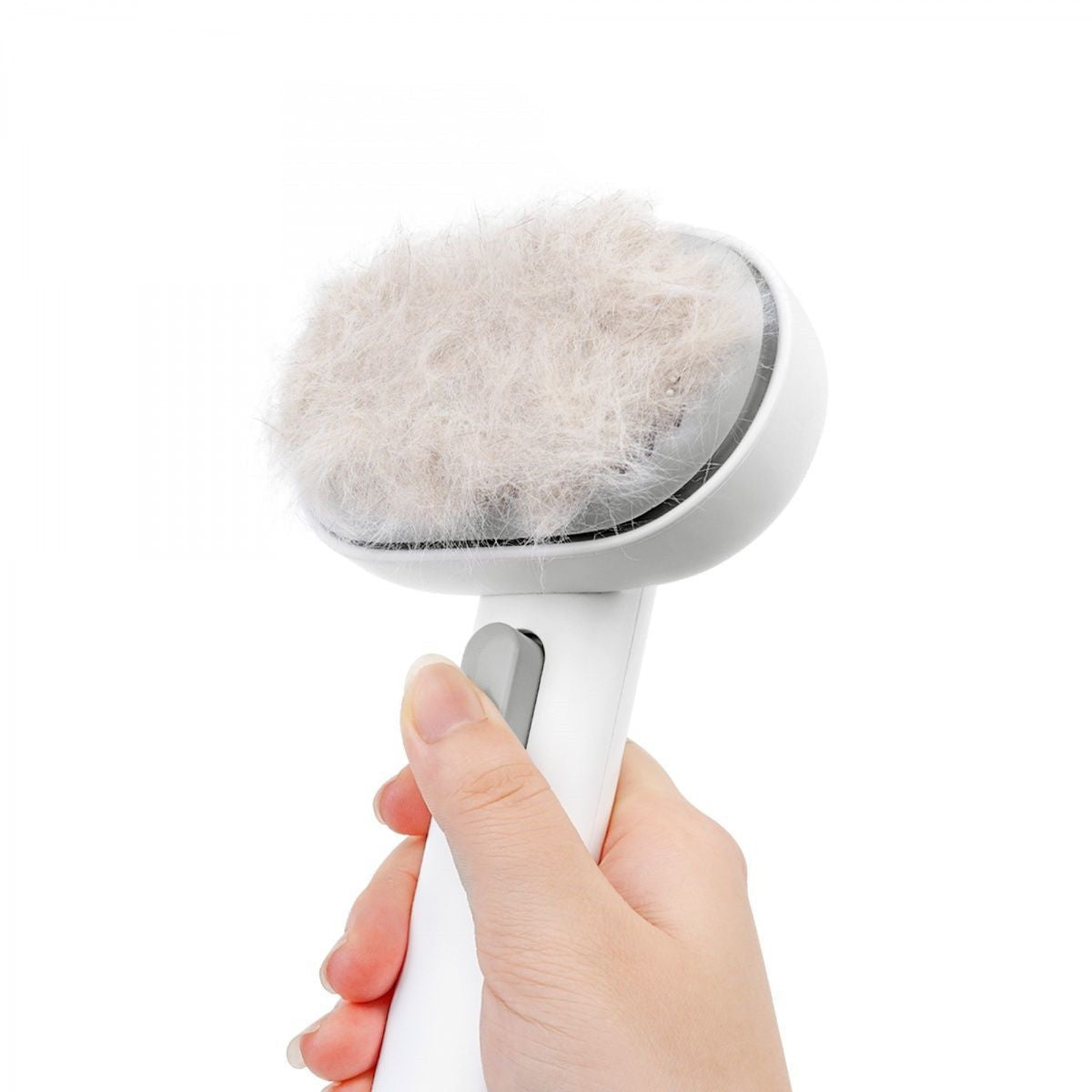 KFX-6538941 One-Button Cat Hair Comb Cleaner in White