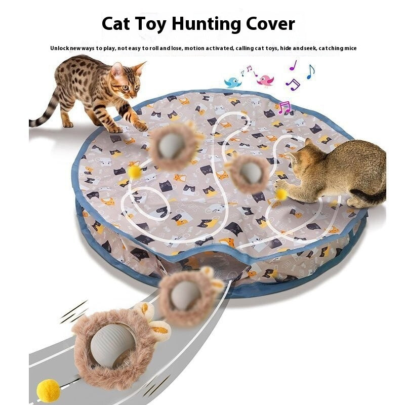KFX-6544957 Self-Hi Cat Hunting Cover – 70CM Cloth Pet Toy for Engaging Feline Play