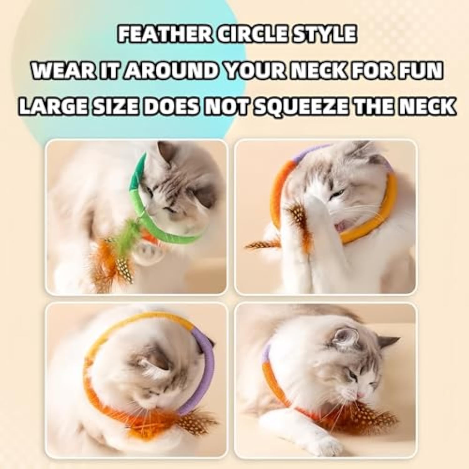 KFX-6546365 Cotton Rope Catnip Chew Toy with Feather for Interactive Fun and Dental Care