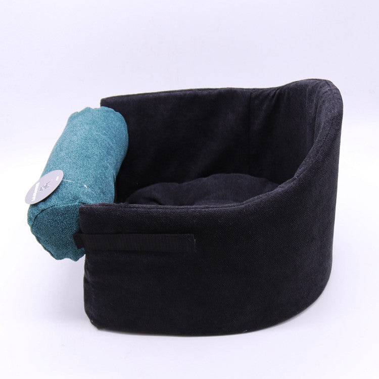 KFX-6547133 Removable and Washable Cloth Pet Car Armrest Box in Green and Black