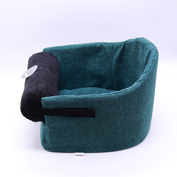 KFX-6547133 Removable and Washable Cloth Pet Car Armrest Box in Green and Black