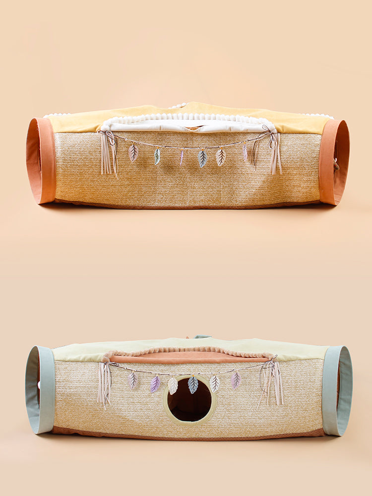 KFX-6548157 Cat Litter Roll Toy with Drilling Hole - Avocado & Orange Options for Cats Under 20 kg