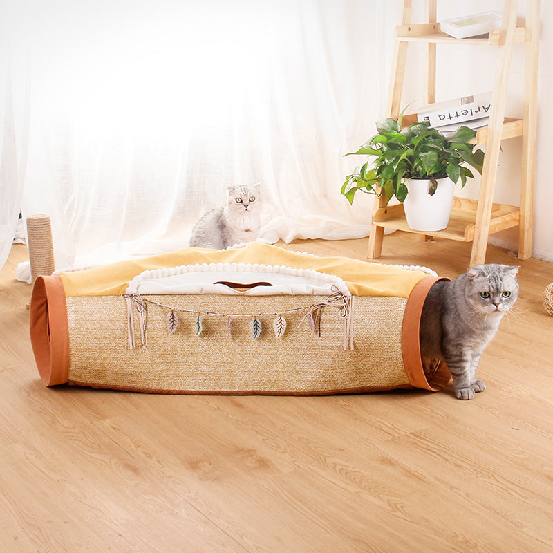 KFX-6548157 Cat Litter Roll Toy with Drilling Hole - Avocado & Orange Options for Cats Under 20 kg