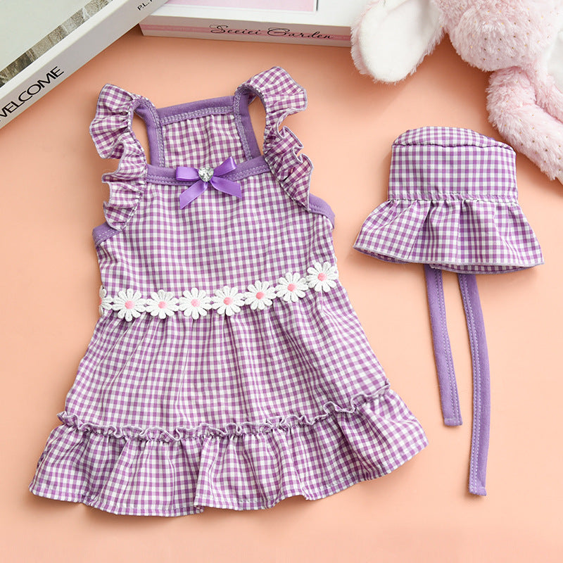KFX-6548669 Charming Purple & Mint Green Pet Summer Vest for Cats