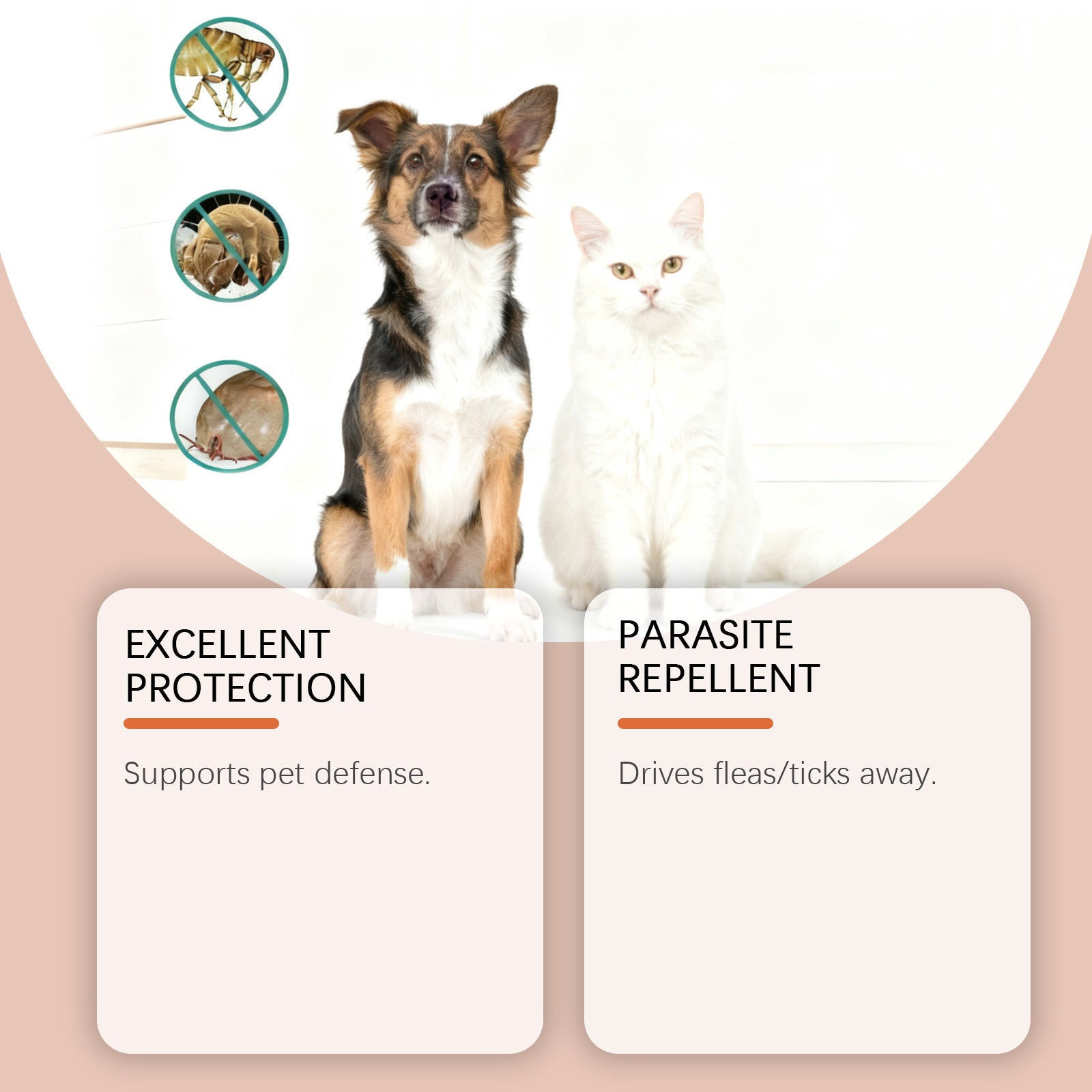 KFX-6548925 Flea and Tick Prevention Support Drops for Dogs and Cats - Natural Ingredients for Safe Protection