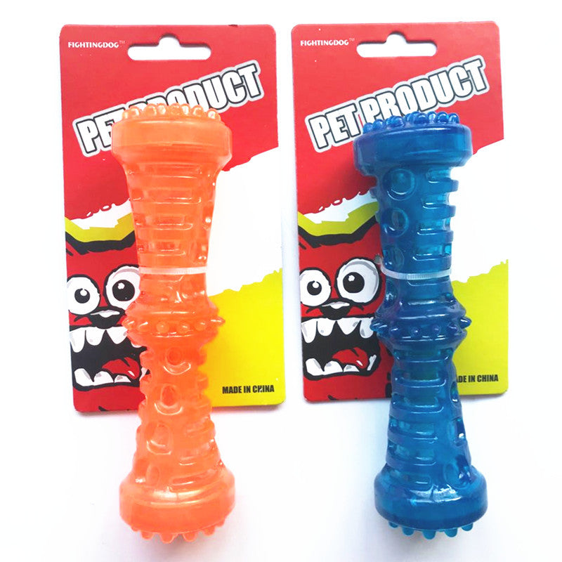 KFX-6549693 TPR Sounding Molar Stick Pet Toy in Peacock Blue & Orange - Small & Large Sizes Available