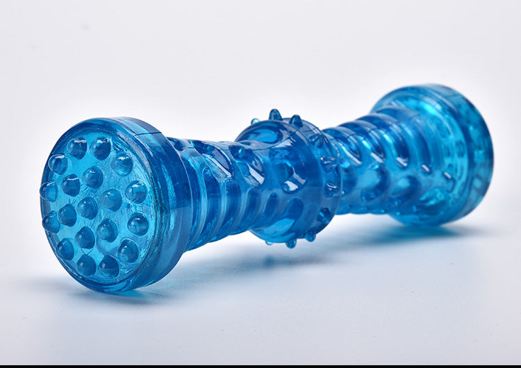 KFX-6549693 TPR Sounding Molar Stick Pet Toy in Peacock Blue & Orange - Small & Large Sizes Available