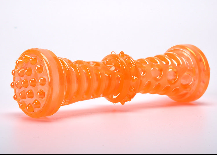 KFX-6549693 TPR Sounding Molar Stick Pet Toy in Peacock Blue & Orange - Small & Large Sizes Available