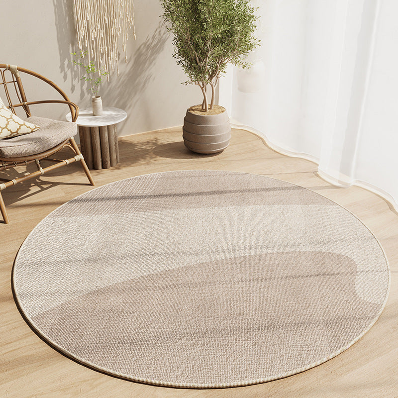 KFX-6550717 Geometric Pattern Round Crystal Velvet Carpet - Modern Skid Resistant & Machine Washable Floor Mat