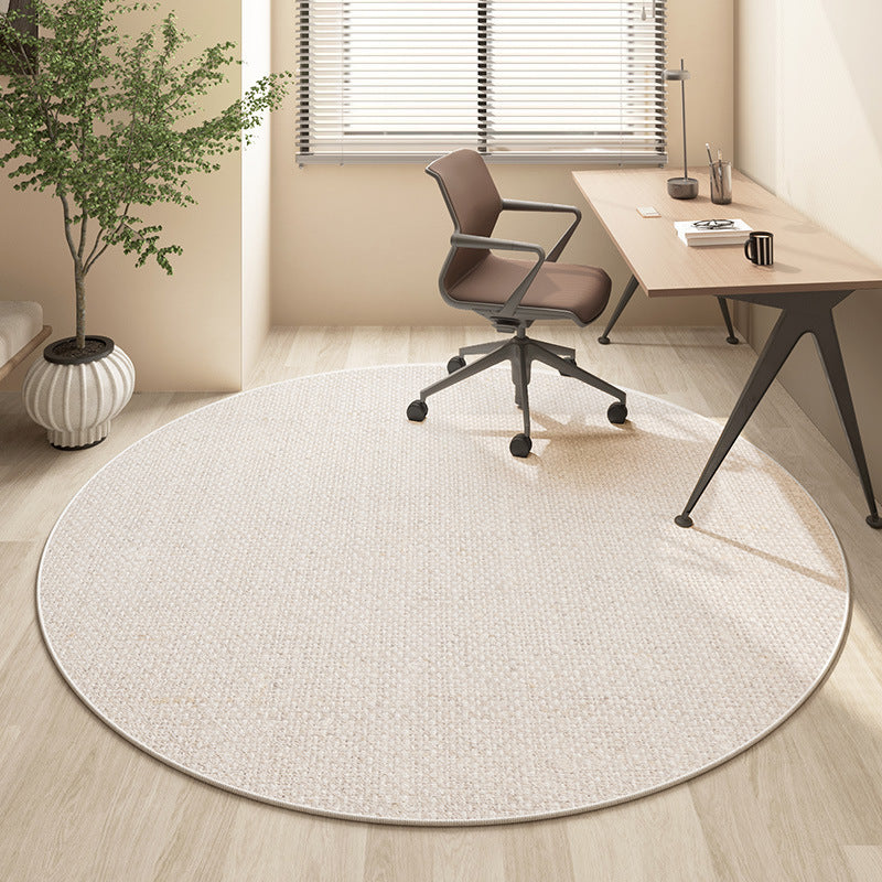 KFX-6550717 Geometric Pattern Round Crystal Velvet Carpet - Modern Skid Resistant & Machine Washable Floor Mat