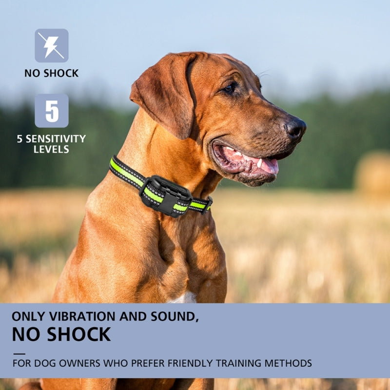 KFX-6550845 Waterproof Bark Control Collar with Vibration and Static Shock Modes, Adjustable 3.7-21.5in, Fits Dogs 6-150 lbs